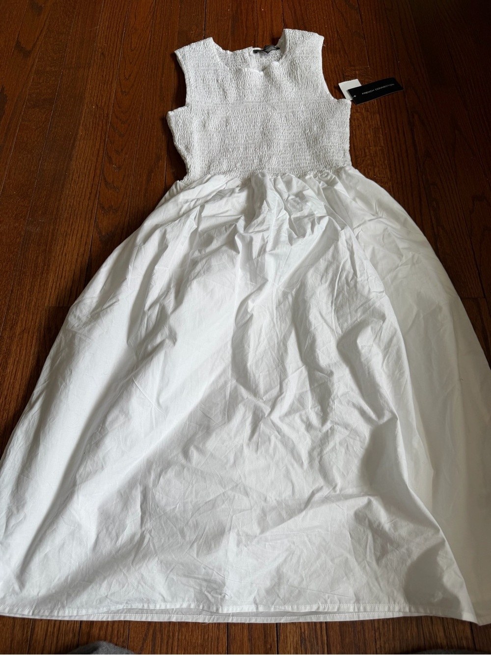 French Connection Cotton Sleeveless Dress, White, NWT